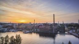 Näkymä Tampereesta auringonlaskun aikaan. Kuva: Laura Vanzo / Visit Tampere